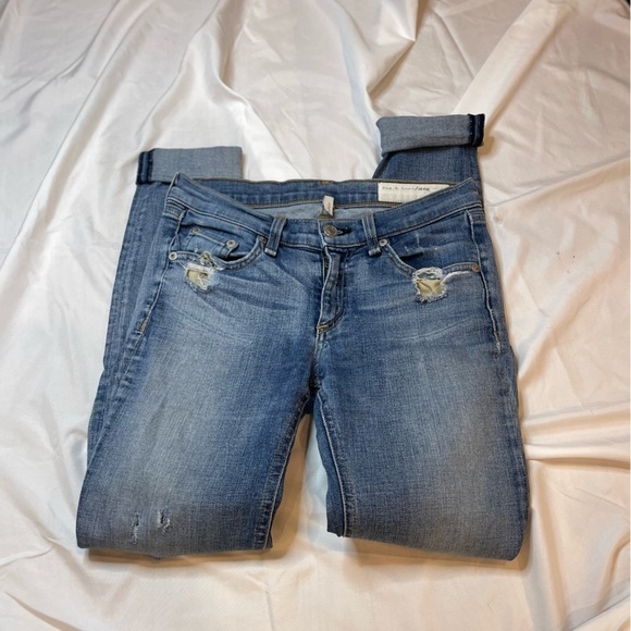 Rag And Bone Skinny Jean Distressed/Ripped Size 25 - Picture 4 of 12